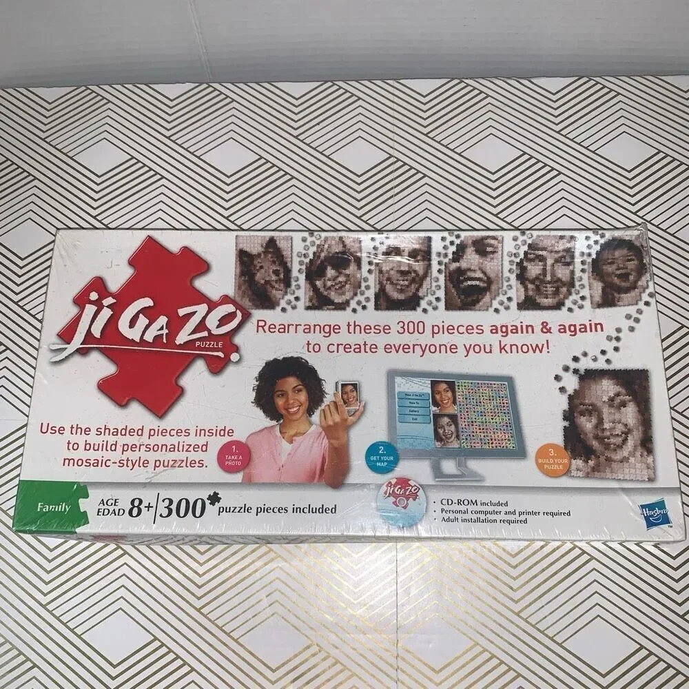 Hasbro Jigazo Puzzle Family Fun Mosaic style personalized Jigsaw Activity‎ New